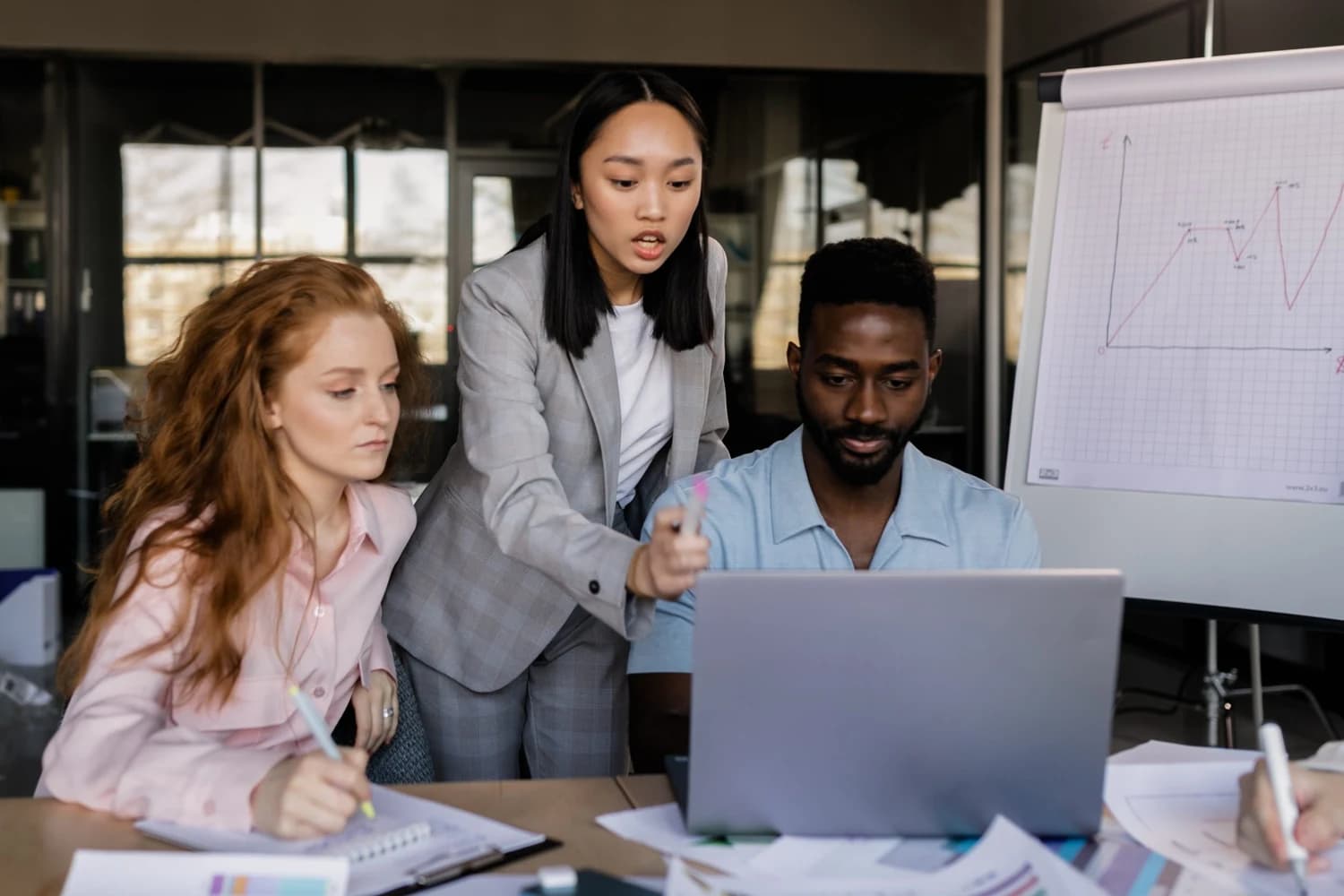 A team working together in the office